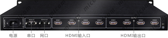 HDMI矩�4�M4出接口�D